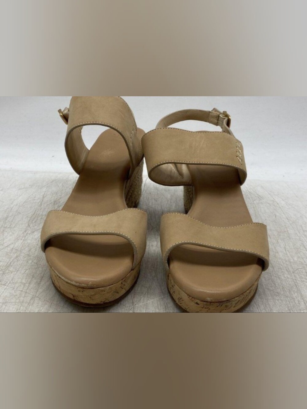 UGG Elena Nubuck Leather Slingback Platform Wedge Sandals Size 9 Used Exc - Picture 4 of 9